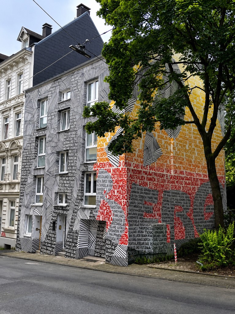 Ölberg Peace Mural facade in Wuppertal by BRAND Urban Art