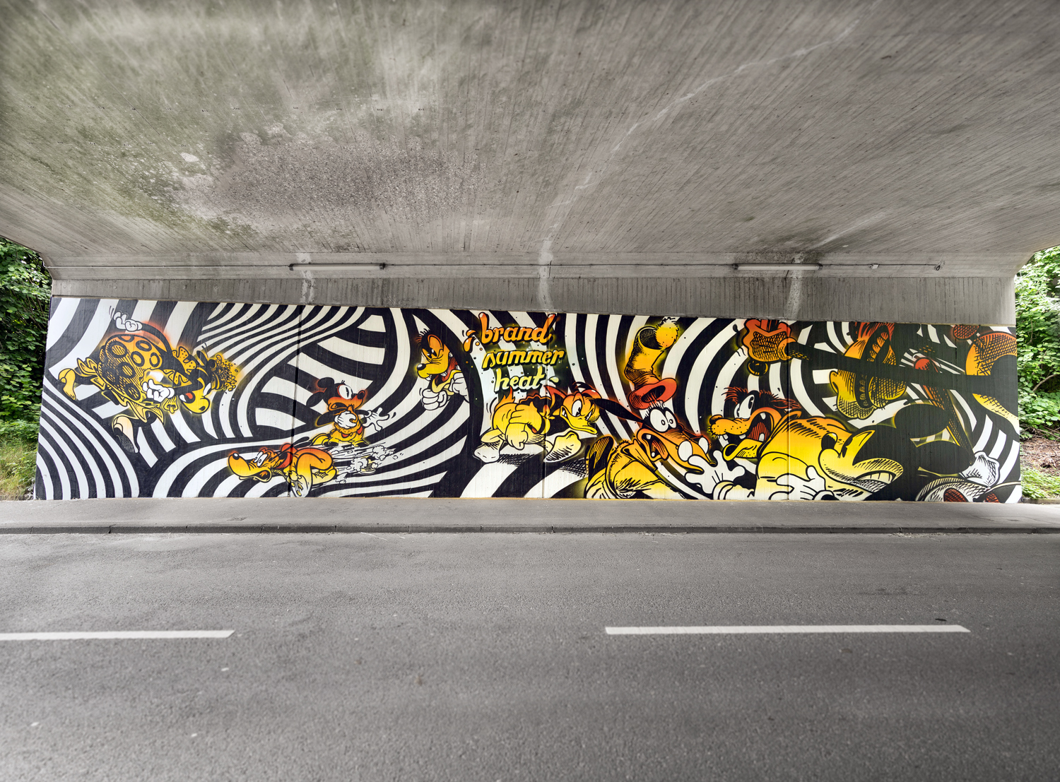 Summer Heat — complete wall mural, Wuppertal 2021