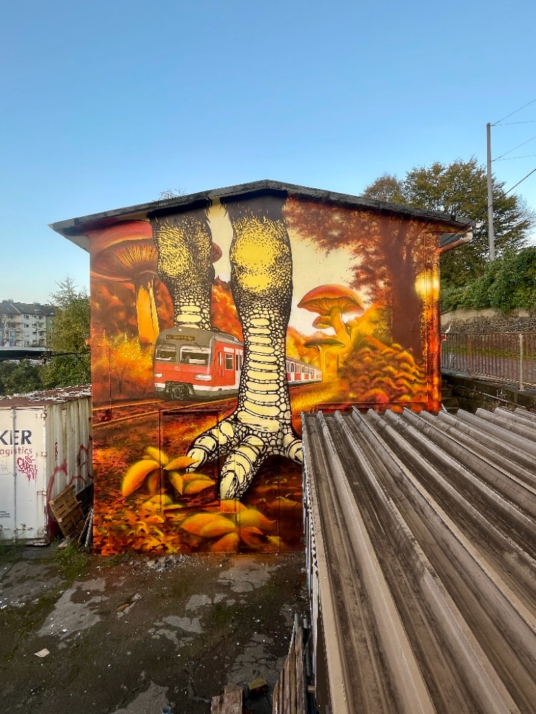 Steinbeck mural, Wuppertal — large-scale wall painting beside the railway